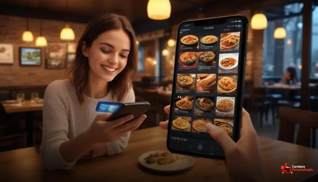 Cardápio digital interativo: O truque visual que está disparando pedidos por celular